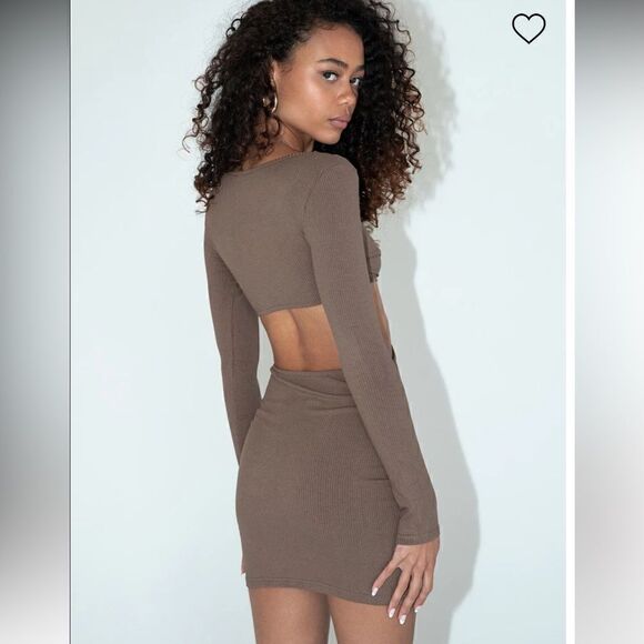 Princess Polly Drake Mini Dress Brown - Picture 4 of 7